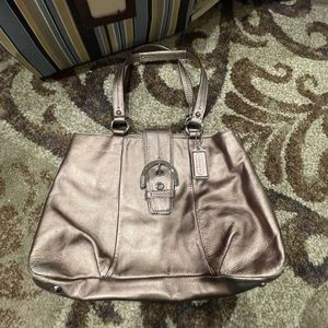 *Last Chance* Gold Metallic Coach Purse